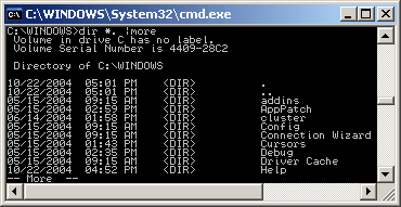 Command - Dir, More
