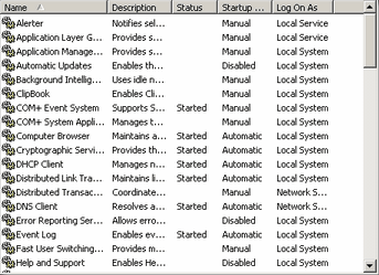 Services Console